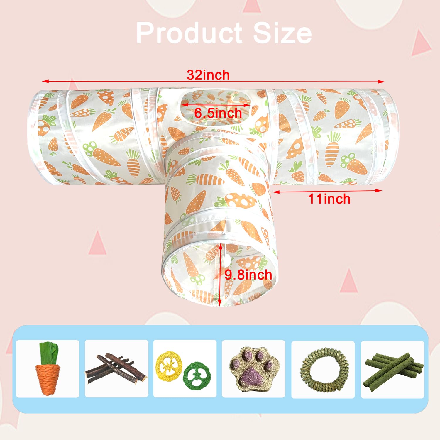 LUCKITTY túnel tejido reforzado, ligero y duradero para masticación suave.