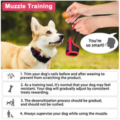 LUCKYPAW bozal de perro con correa ajustable para un ajuste personalizado