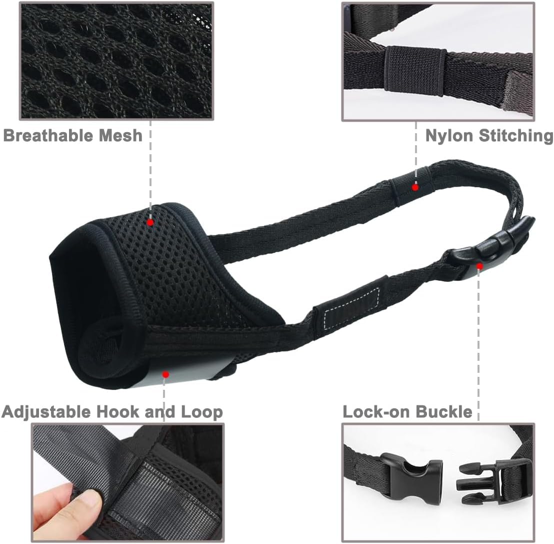 LUCKYPAW bozal con acabado rojo para perros de todas las tallas
