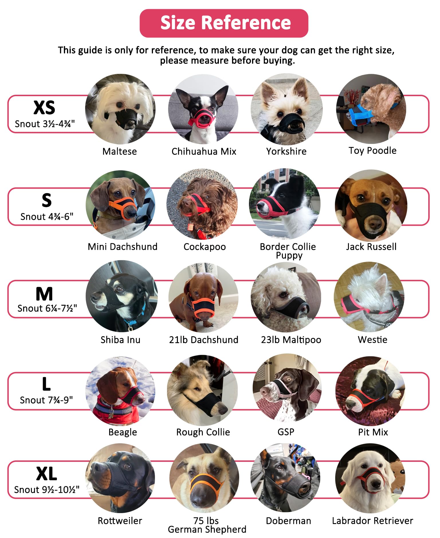 LUCKYPAW bozal ligero para paseos y viajes con seguridad