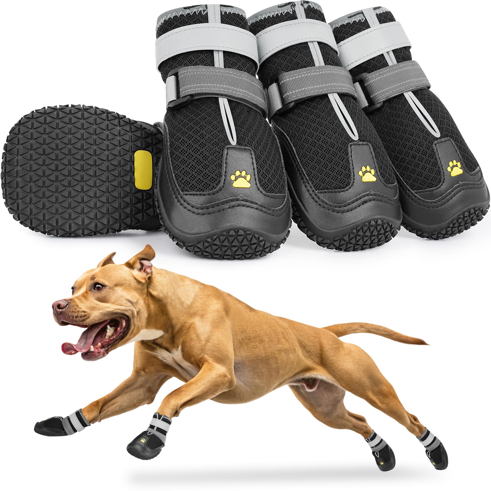 LUCKYPAW zapatillas para perro con ventilación para mantener patas frescas.