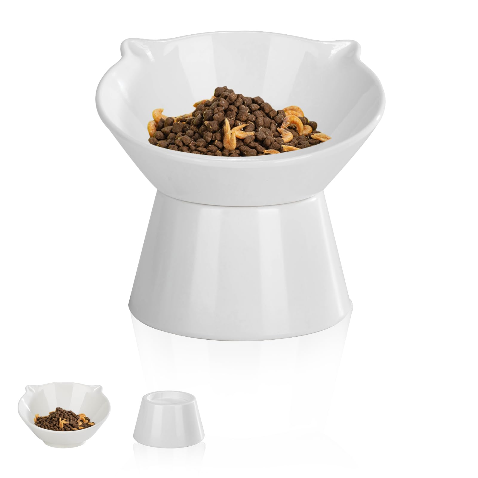 LuckyPots bol chat surélevé à 15° facilite l’accès à la nourriture et reste stable.