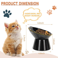 LuckyPots plato elevado para gato anti-vomito reduce desbordes al comer