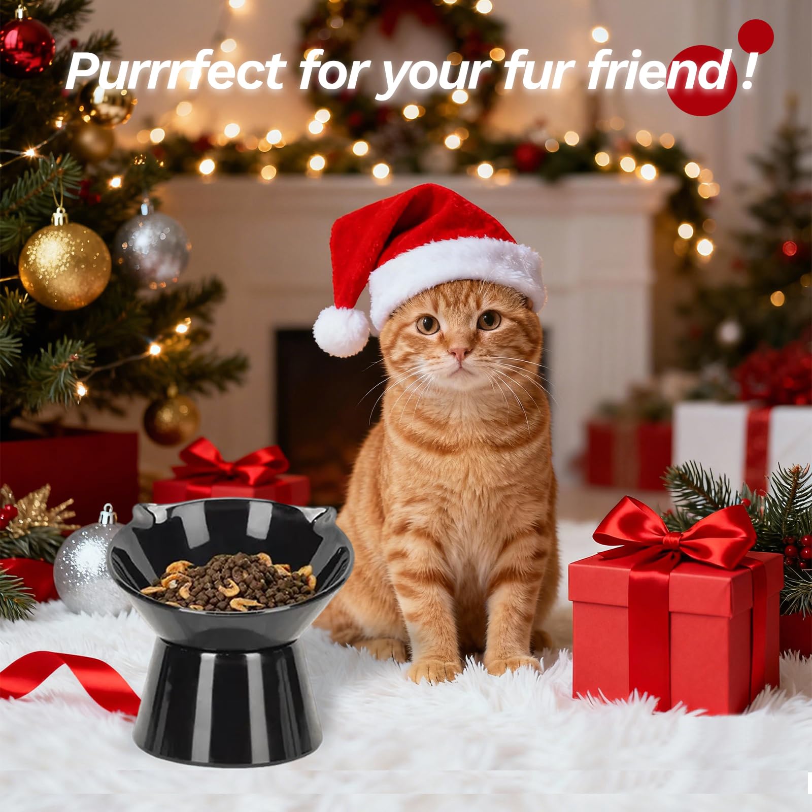 LuckyPots plato elevado para gato en casa, decoración acogedora