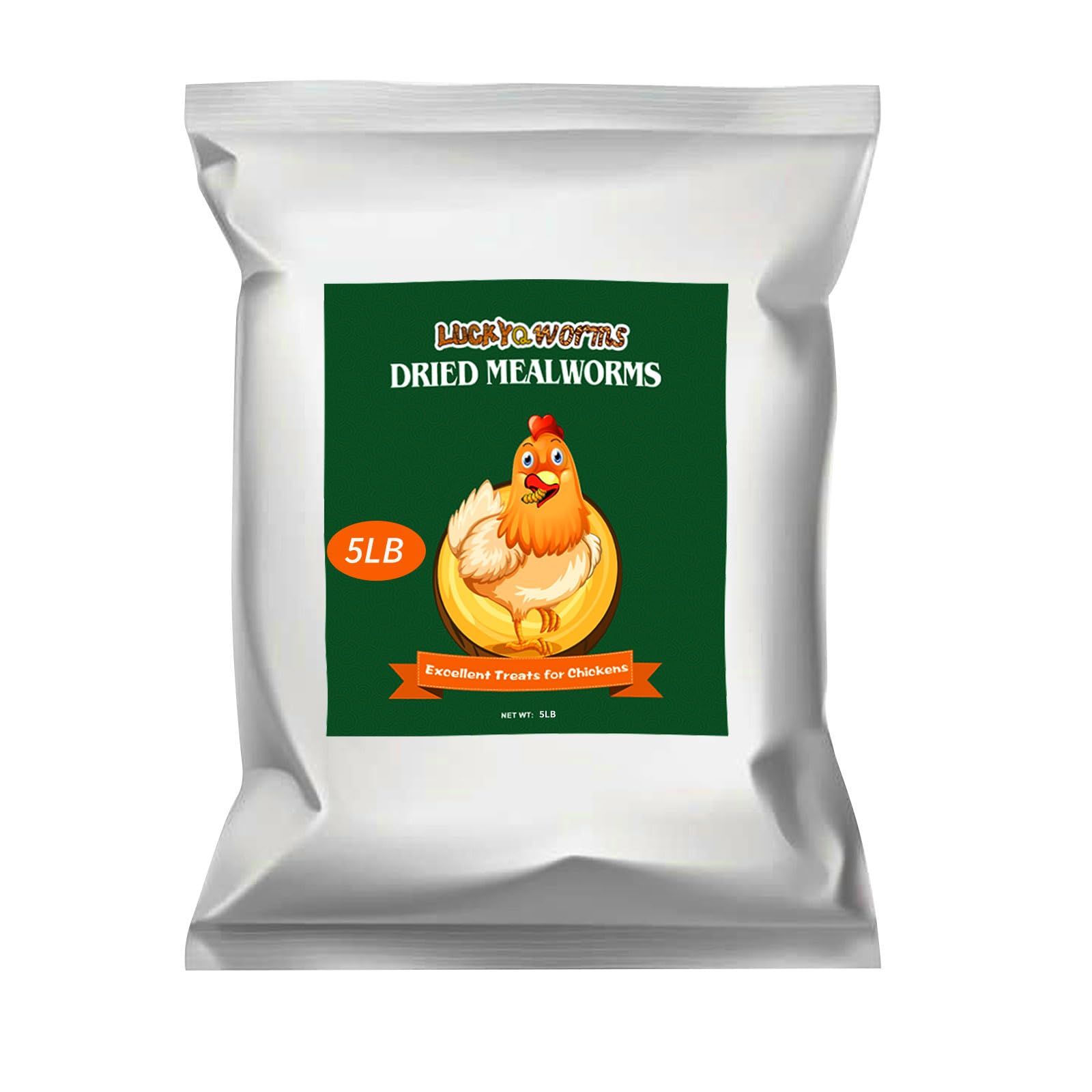 LuckyQworms gusanos de harina 5 libras, fuente proteica para aves y mascotas.