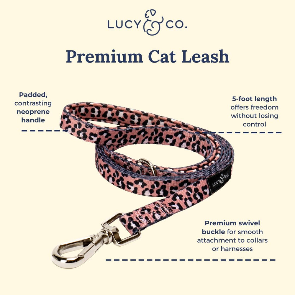 Lucy & Co. correa de 40 pies acolchada con mango ergonómico para paseos suaves.
