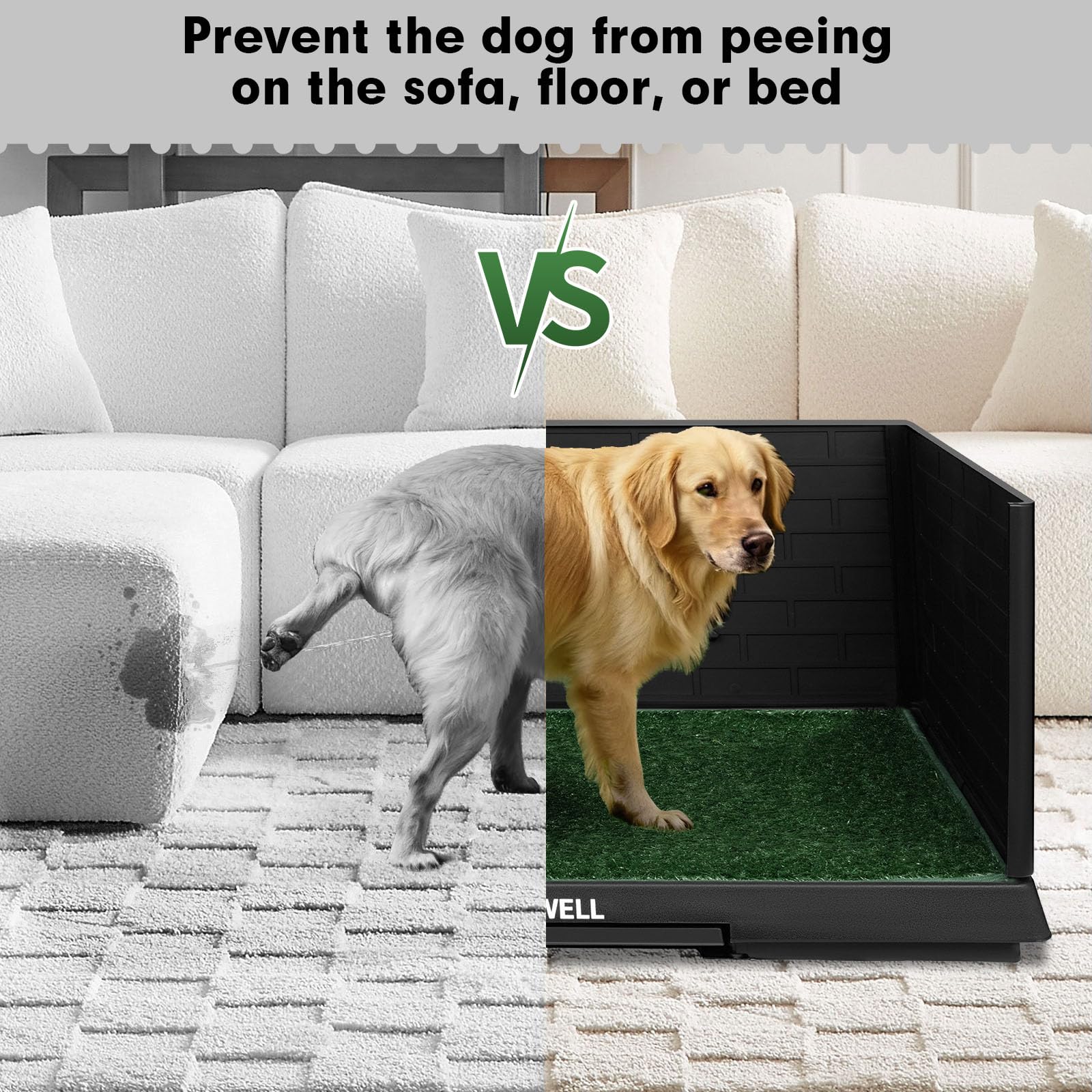 LUFFWELL dos almohadillas de pasto para alternar y mantener higiene.