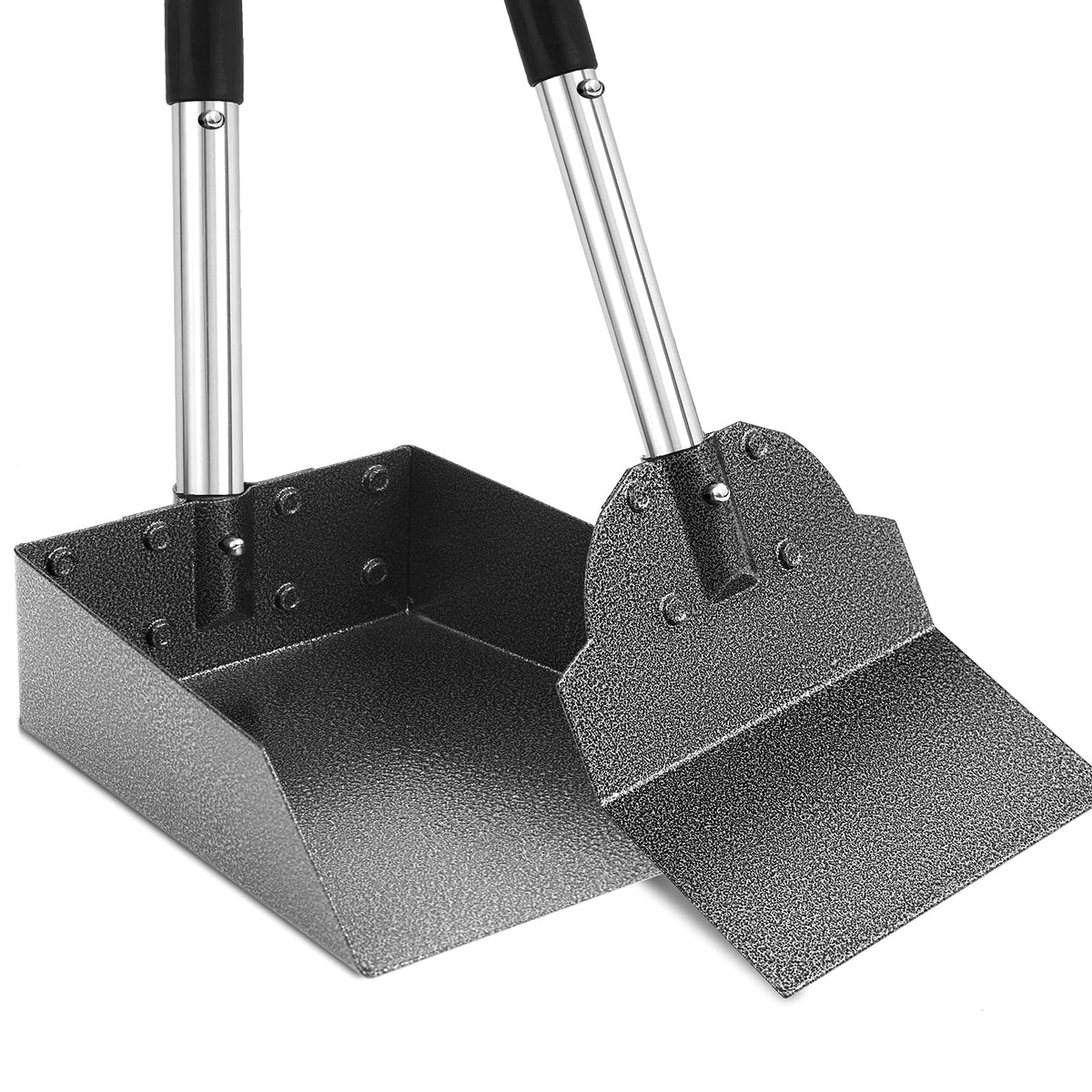 LUFFWELL Recogedor de excrementos con bandeja de aluminio para uso eficiente.