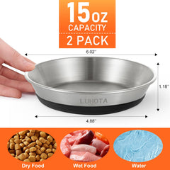 Base de silicona antideslizante mantiene estable el cuenco durante la comida.