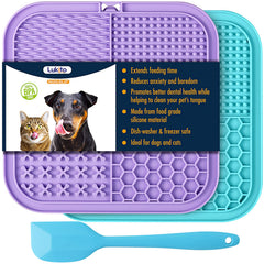 LUKITO tapete de lamido para perros y gatos con ventosas para fijar en superficies