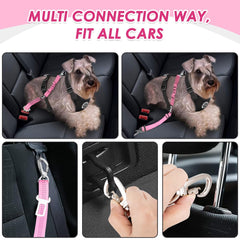 Lukovee arnes-perro-vehiculo ajustable para un ajuste cómodo