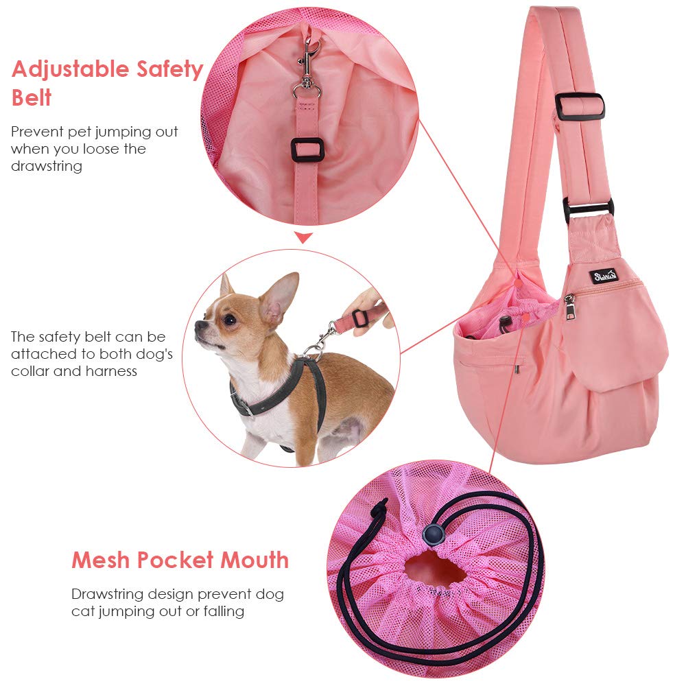 Lukovee canguro para perros apertura de malla con cordón para control y seguridad.