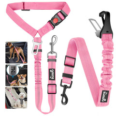 Lukovee dos correas de seguridad para perros en coche, paquete práctico.