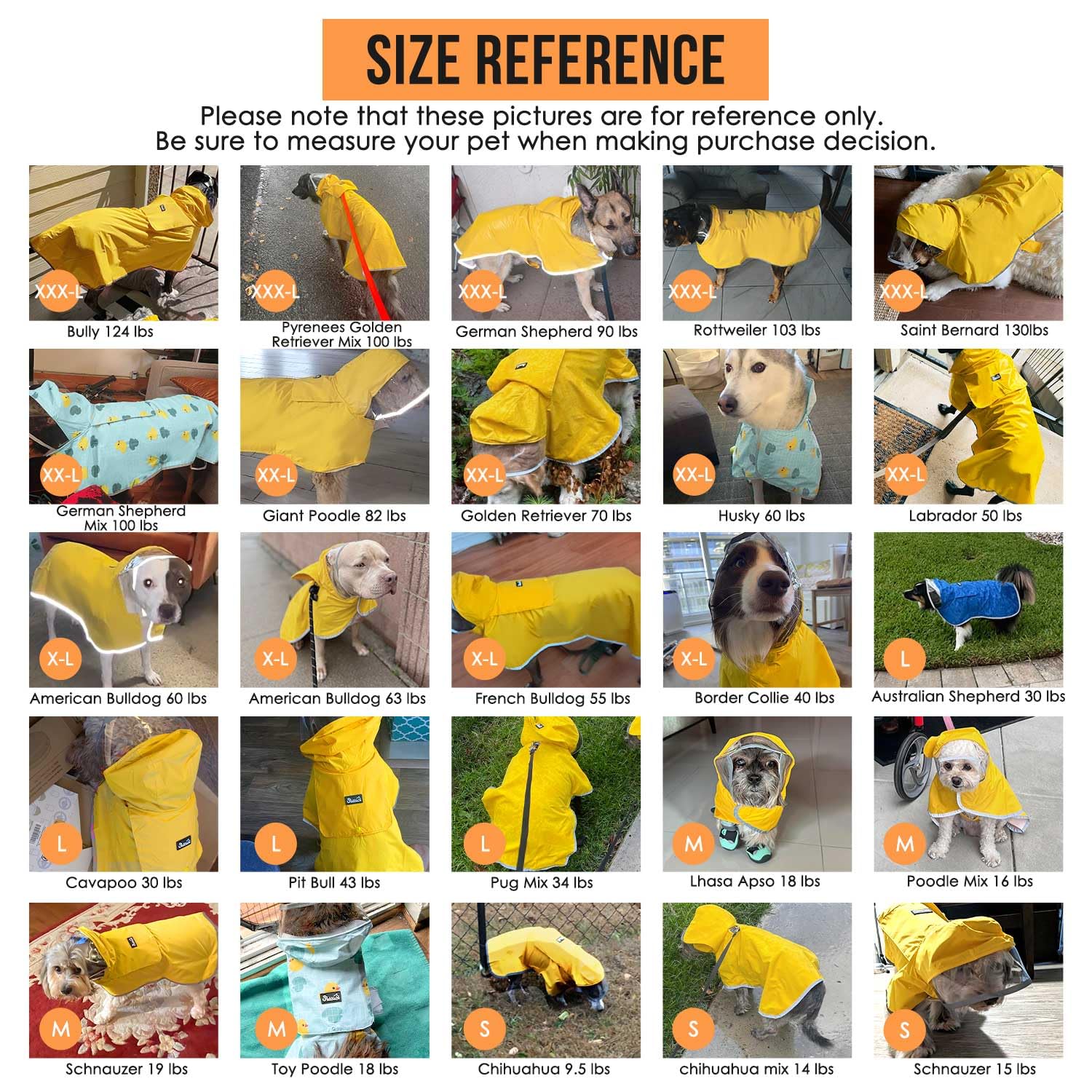 Lukovee impermeable para perros, borde reflectante, mejor visibilidad en paseos nocturnos.