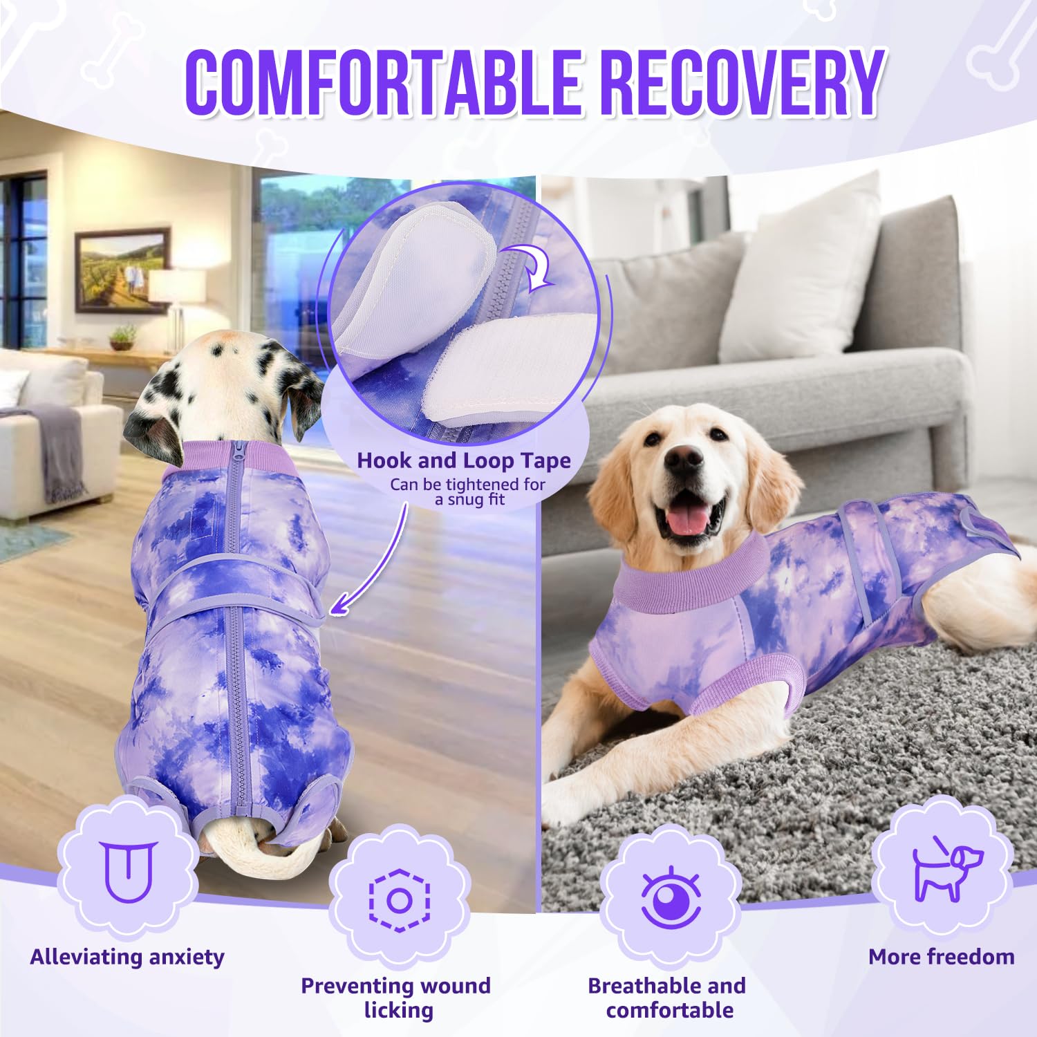 Lukovee mono de recuperación para perros, ocho tallas disponibles