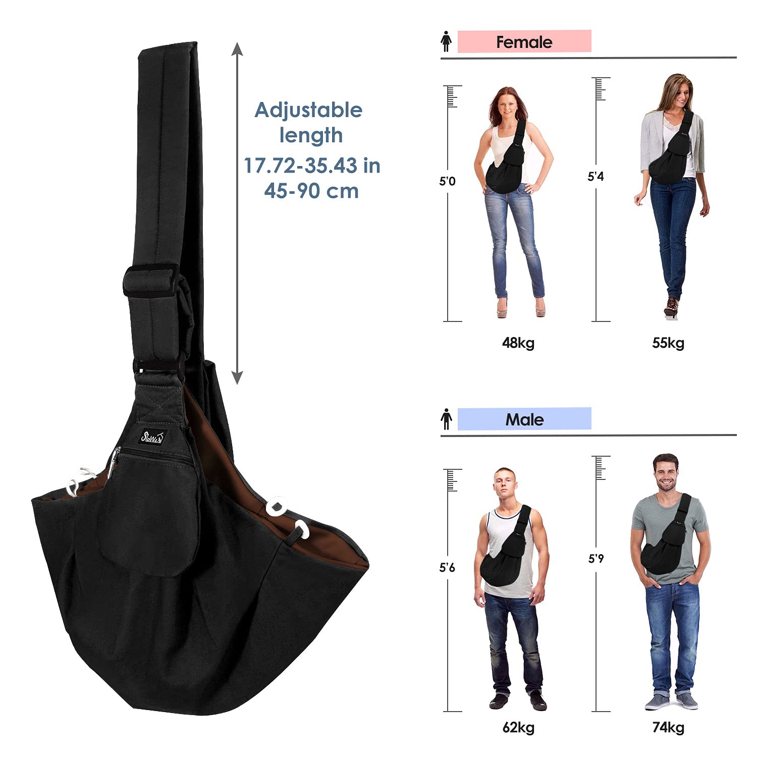 Lukovee portador lavable a máquina para limpieza fácil.