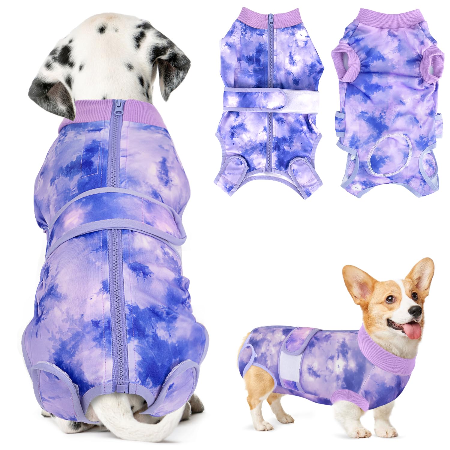 Lukovee Recovery Suit - cierre trasero facilita vestir al perro.