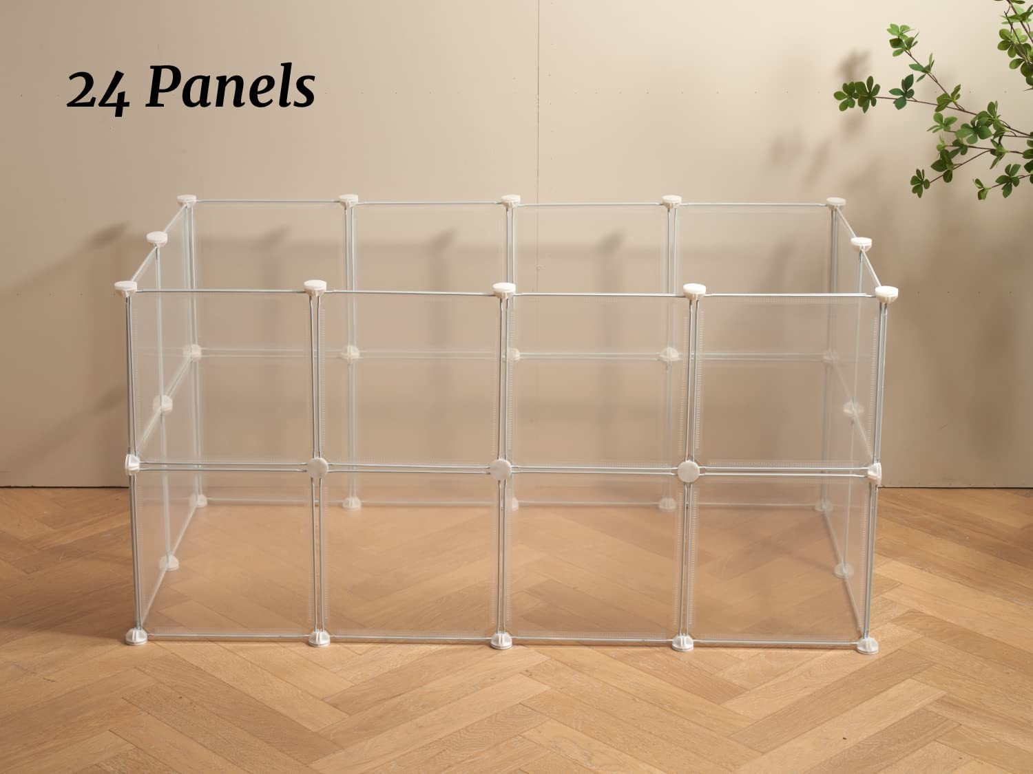 Paneles de plástico transparentes LURIVA, montaje sencillo para corral portátil.