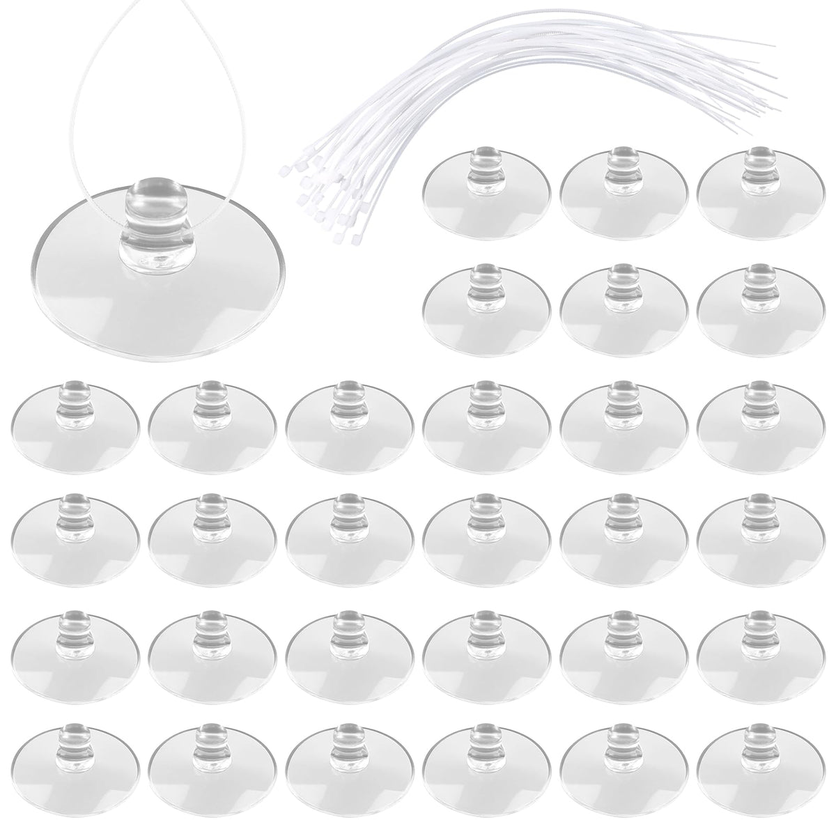 LUSTRIB ventosas para acuario de 1 pulgada con adherencia estable para decoraciones.