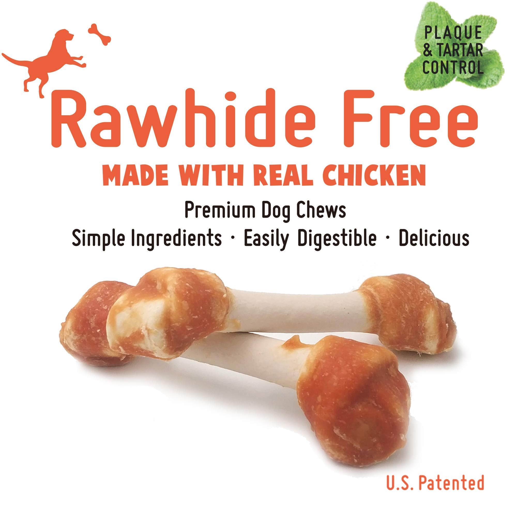 LuvChew Producto patentado, innovación en masticables caninos sin cuero.