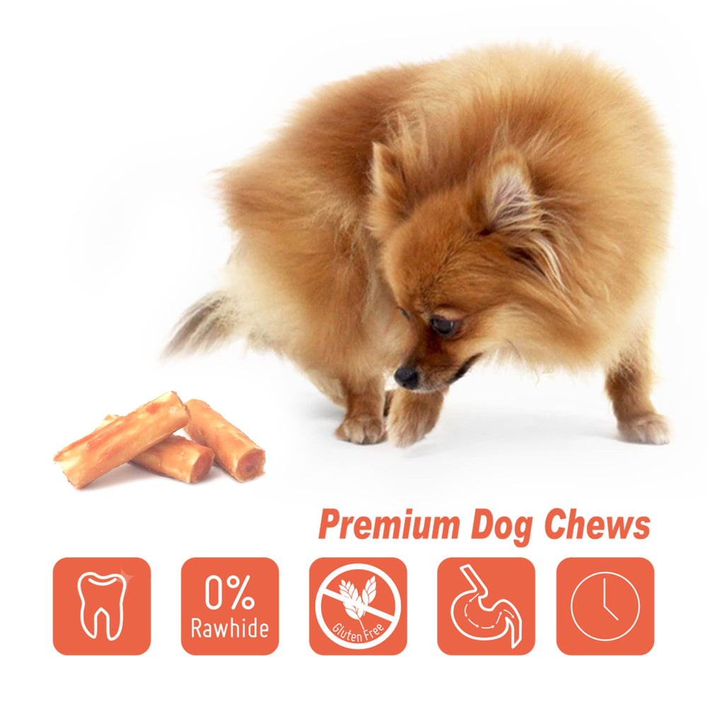 LuvChew Rollos de Pollo Mini con vegetales para sabor natural.