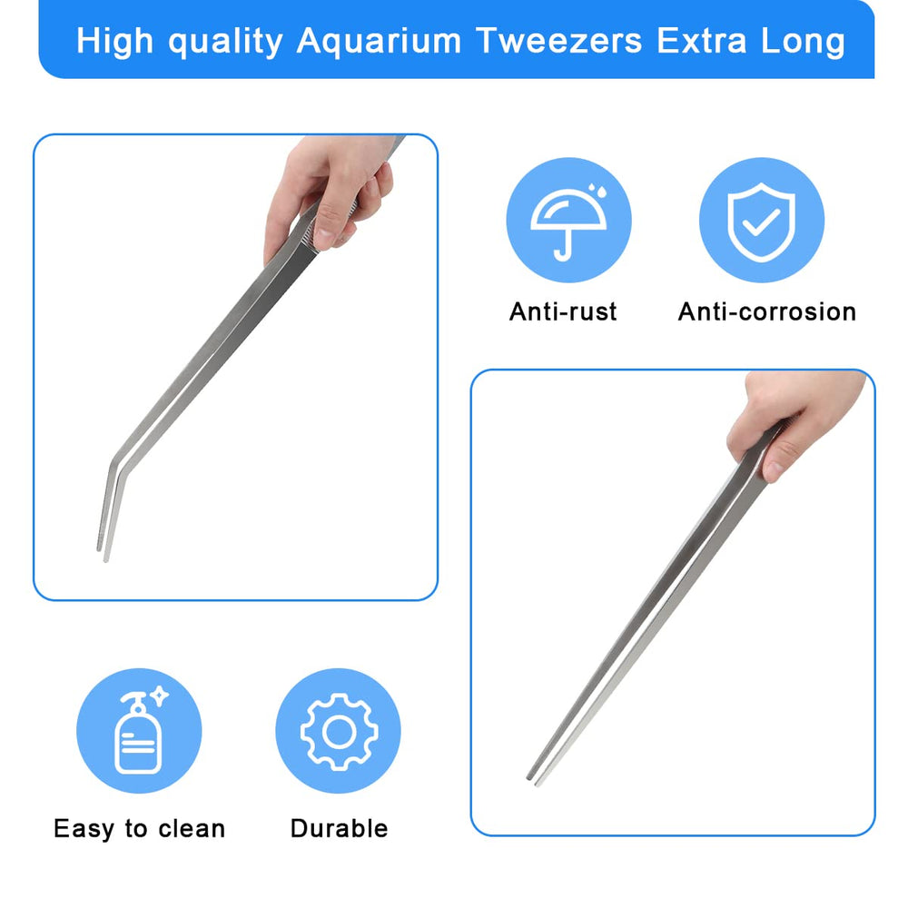 Luxiv pinzas para acuario, uso en alimentación de reptiles y manejo seguro.