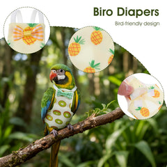 Pañal LXUEJIE para aves diseño lazo, estilo y confort.