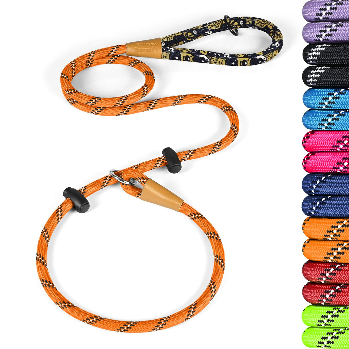 Lynxking correa deslizante sin collar, reflectante, ideal para paseos nocturnos.