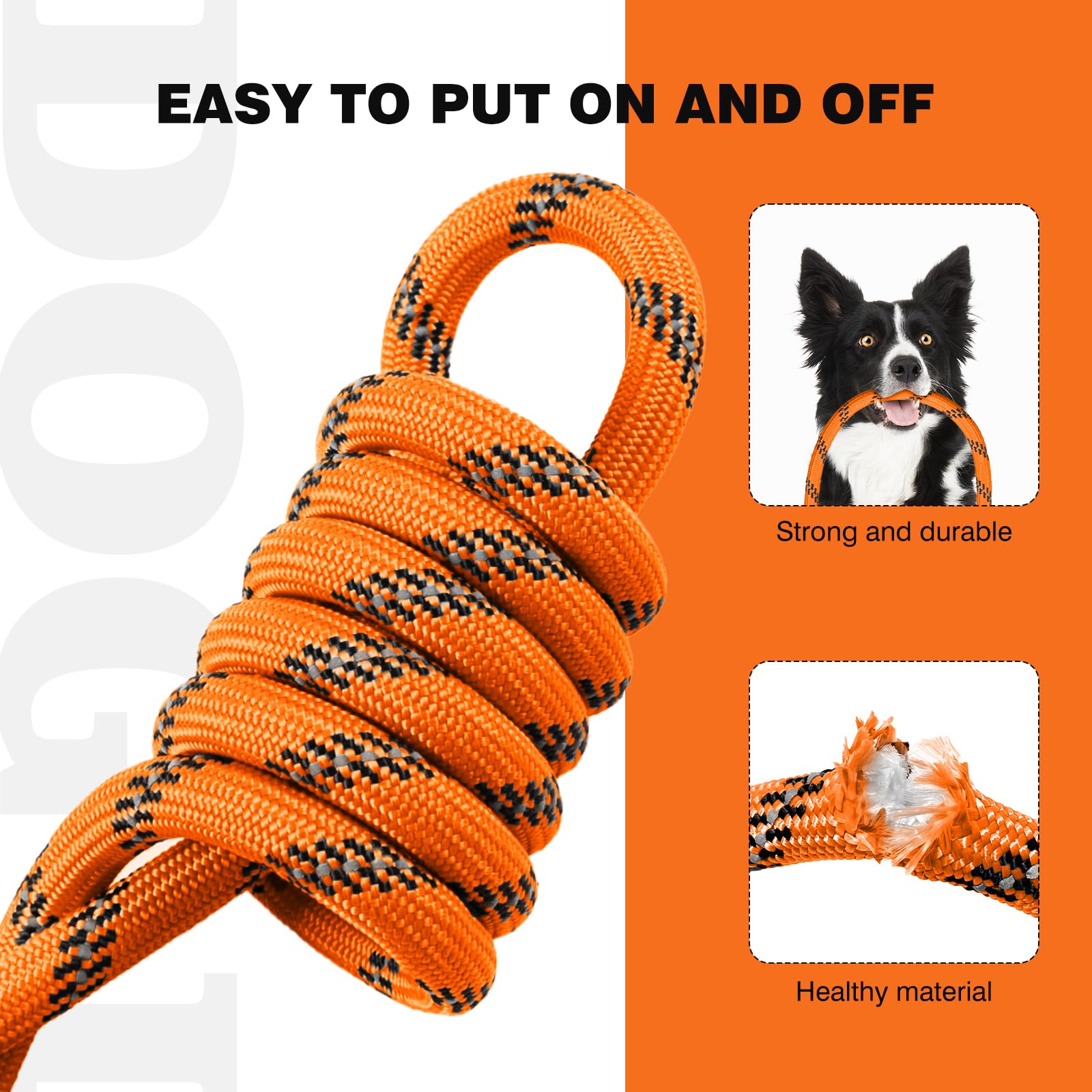 Lynxking cuerda trenzada resistente para perros activos y entrenamientos.