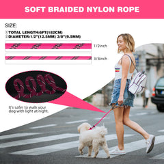 Enganche metálico de la correa Lynxking rosa para un control seguro.