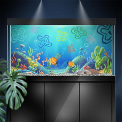 LYYAB fondo acuario oculta cables y manchas para un aspecto limpio.