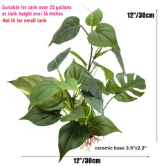 Planta artificial M2cbridge con tallo cerámico, aporta estructura estable y decorativa al acuario.