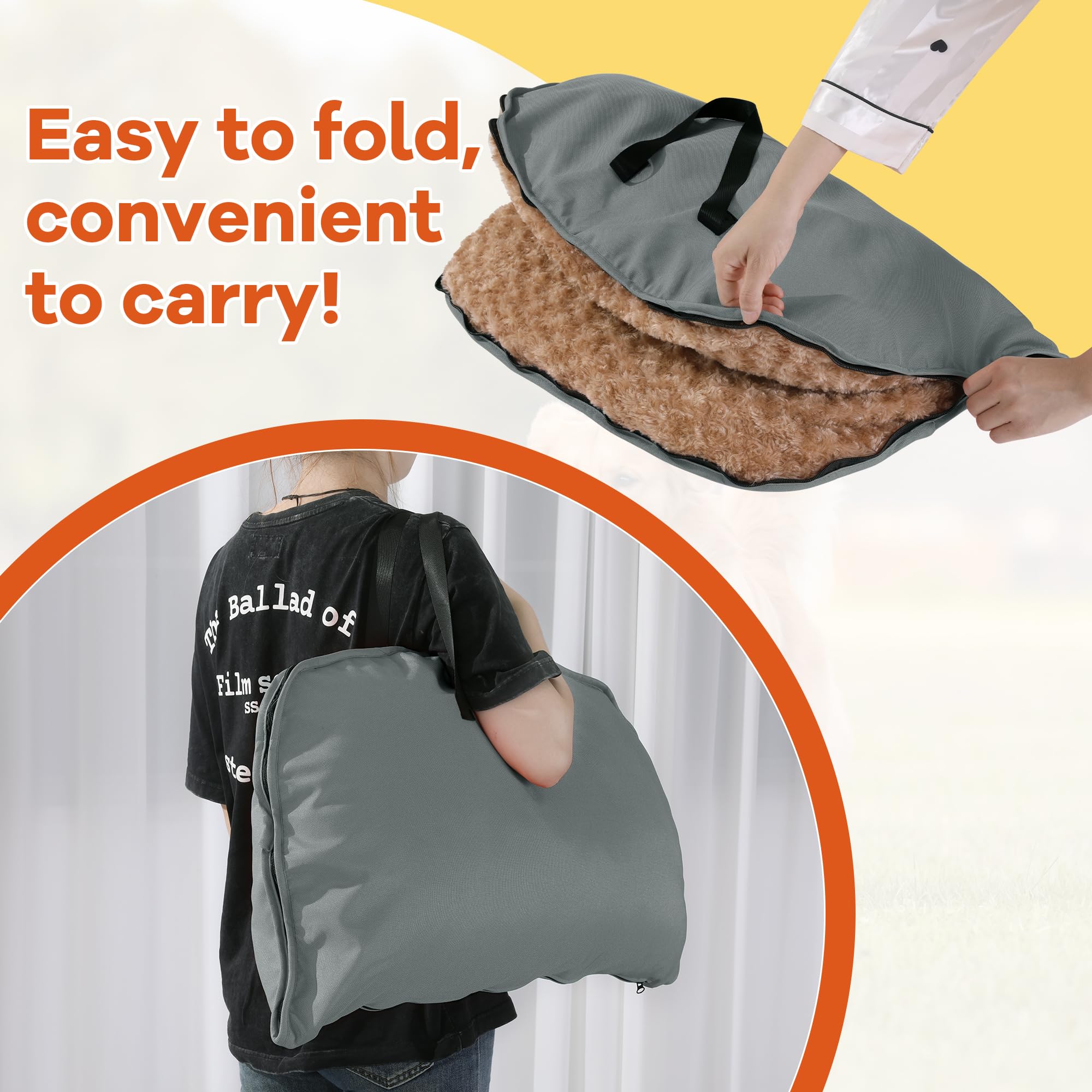 Superficie impermeable de la cama MABOZOO, apta para uso al aire libre.