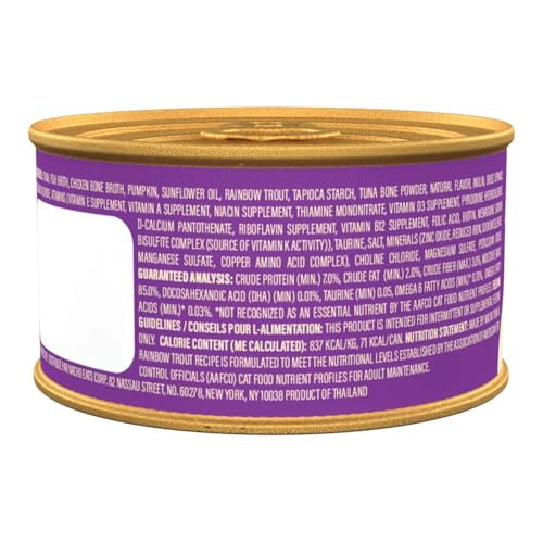 Made by Nacho: alimento húmedo sin granos para gatos, sabor a atún y trucha arcoíris.