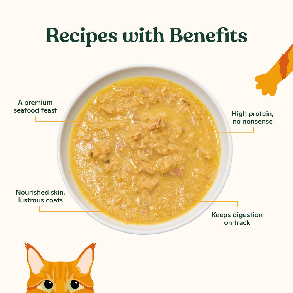 made by nacho pollo criado sin jaula en copos; sabor rico y nutrición para felinos
