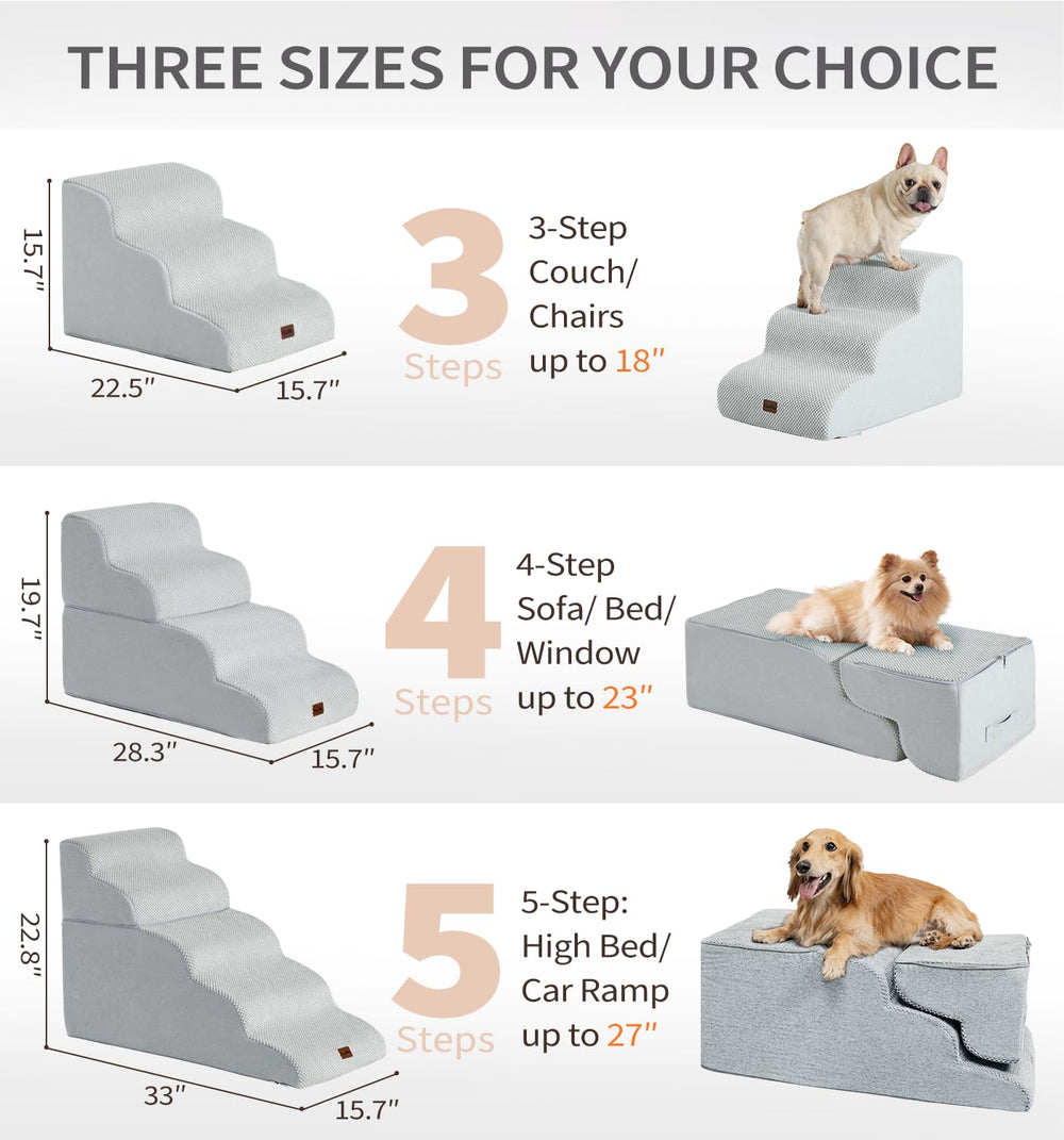 Made4Pets escaleras para perro, cama alta, ideales para mascotas pequeñas.