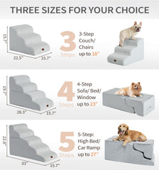 Made4Pets escaleras para perro, cama alta, ideales para mascotas pequeñas.