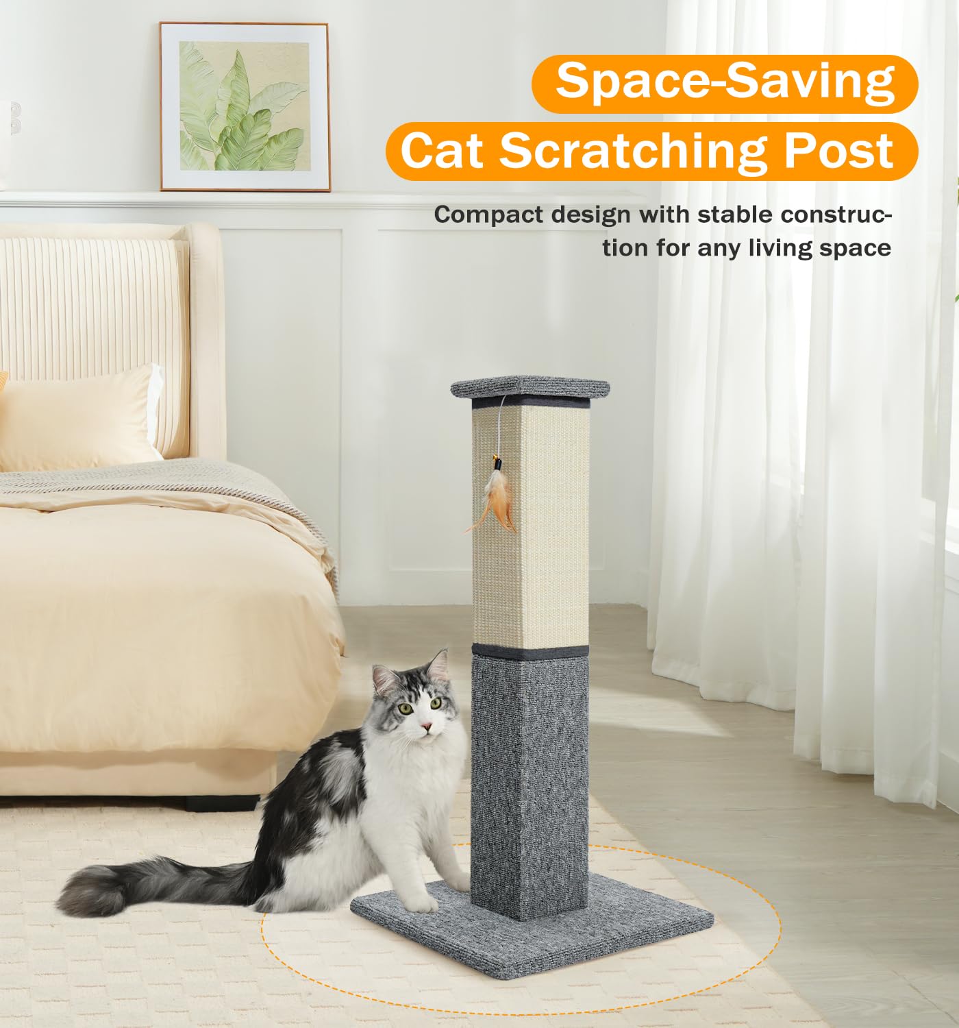MADE 4 PETS juguete pluma colgante para estimular caza y juego