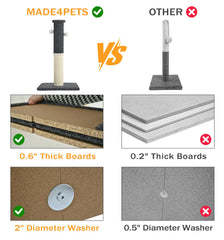 Made4Pets zonas sisal natural para rascar y mantener uñas sanas.
