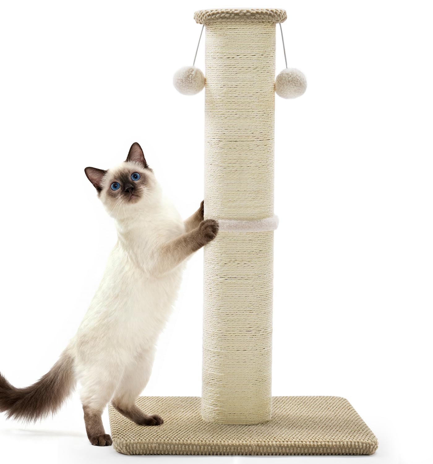 Made4Pets rascador-gato-alto-33-pulgadas ofrece estabilidad para felinos activos