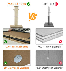 Made4Pets sisal-completo rascador natural para uñas sanas y muebles protegidos