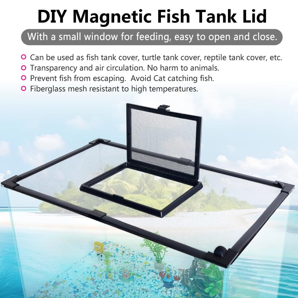 Maguesh ventana de alimentación integrada para alimentar peces sin abrir la tapa.
