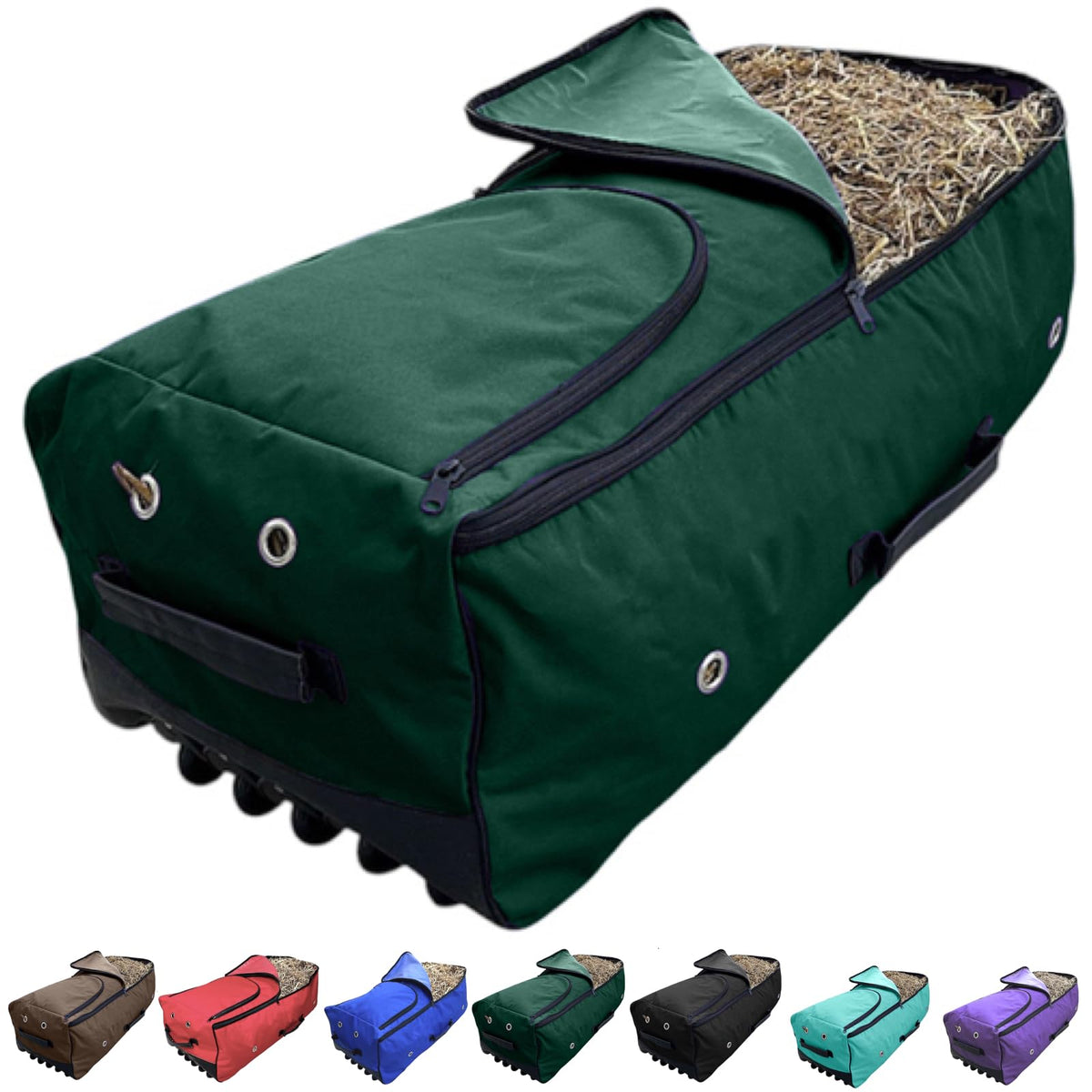 Majestic Ally bolsa heno caballo con ruedas facilita transporte suave