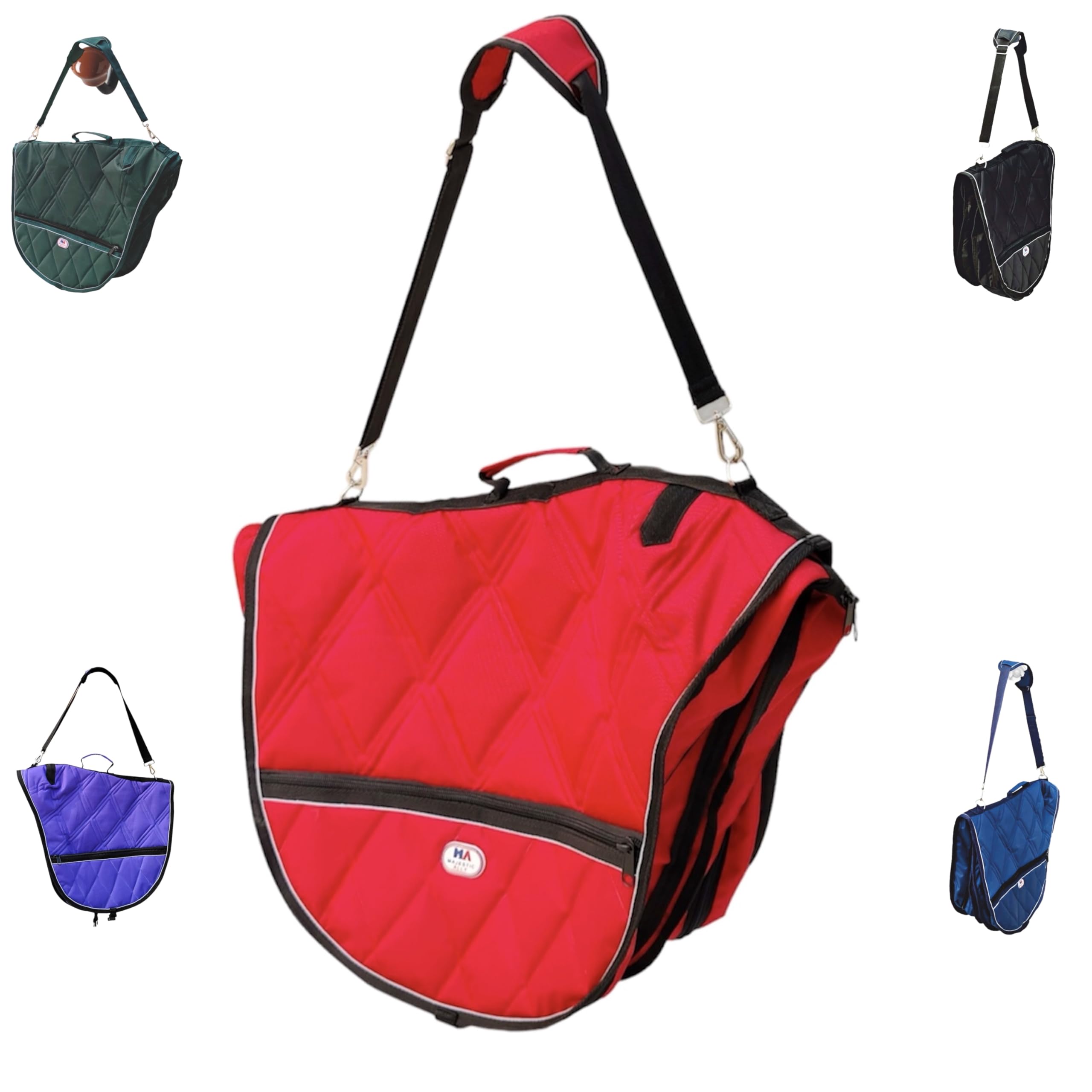 Majestic Ally bolsa-silla-inglesa-roja, transporte cómodo y seguro