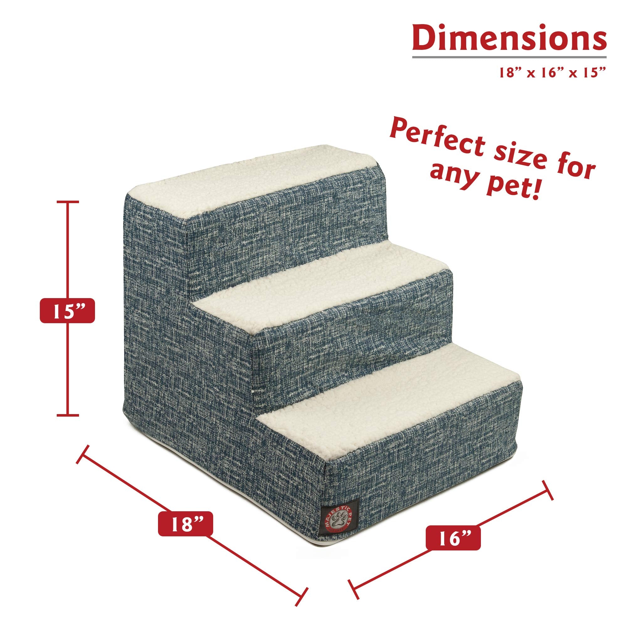 Base impermeable de Majestic Pet mantiene estable la escalera en superficies