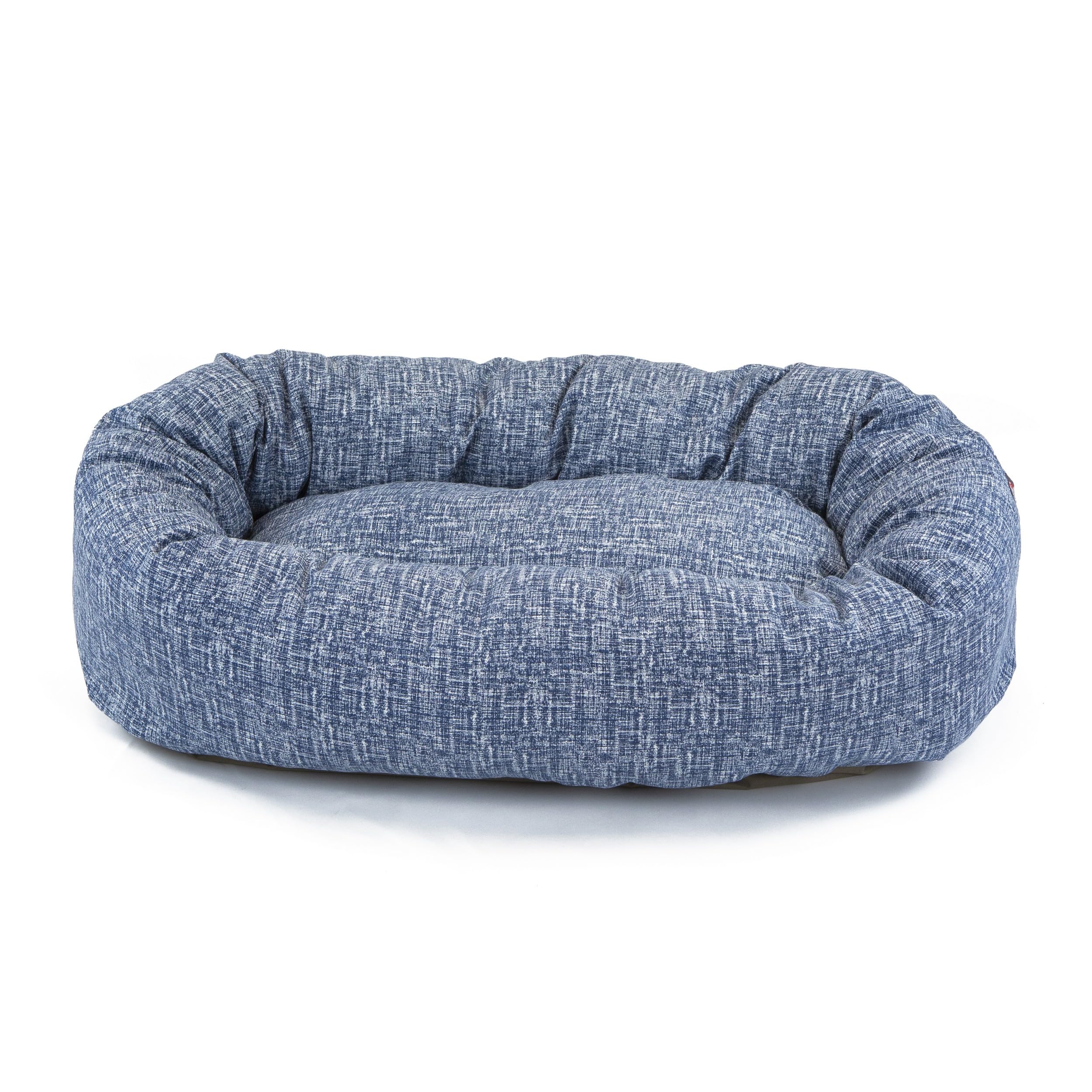 Majestic Pet cama anillo azul, base impermeable protege contra derrames.