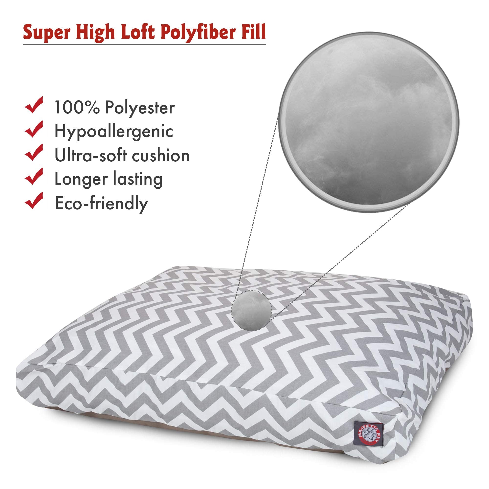 Diseño Chevron Majestic Pet añade estilo elegante para el dormitorio de tu mascota.