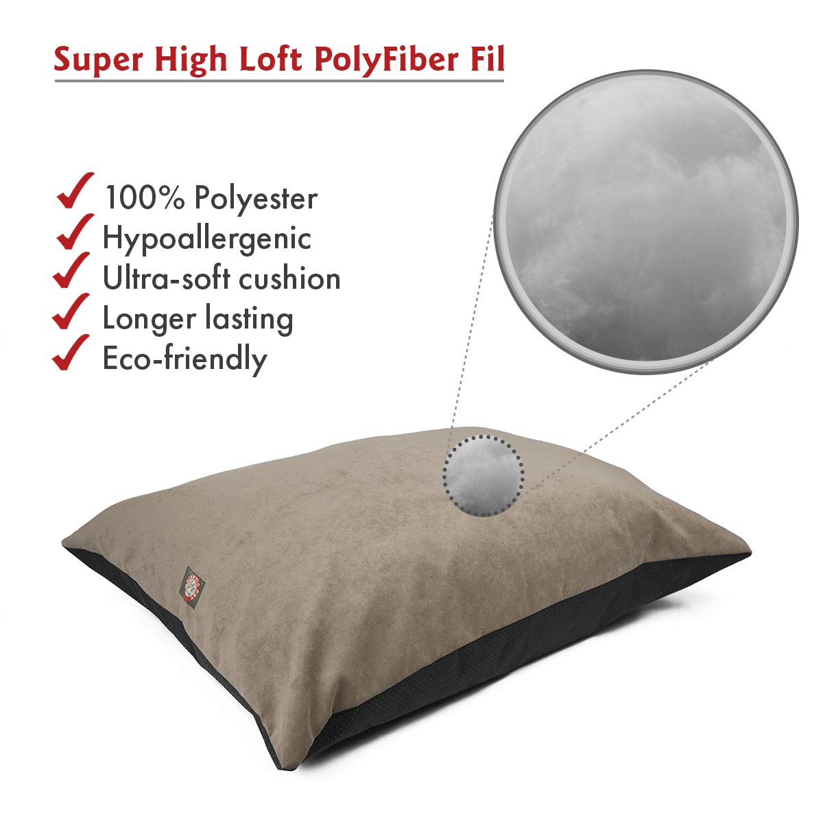 Funda lavable a máquina de la cama Majestic Pet para fácil limpieza.