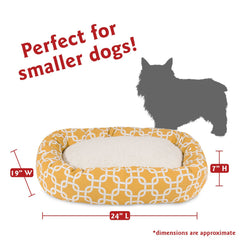 Cama circular Majestic Pet con soporte para cabeza y espalda