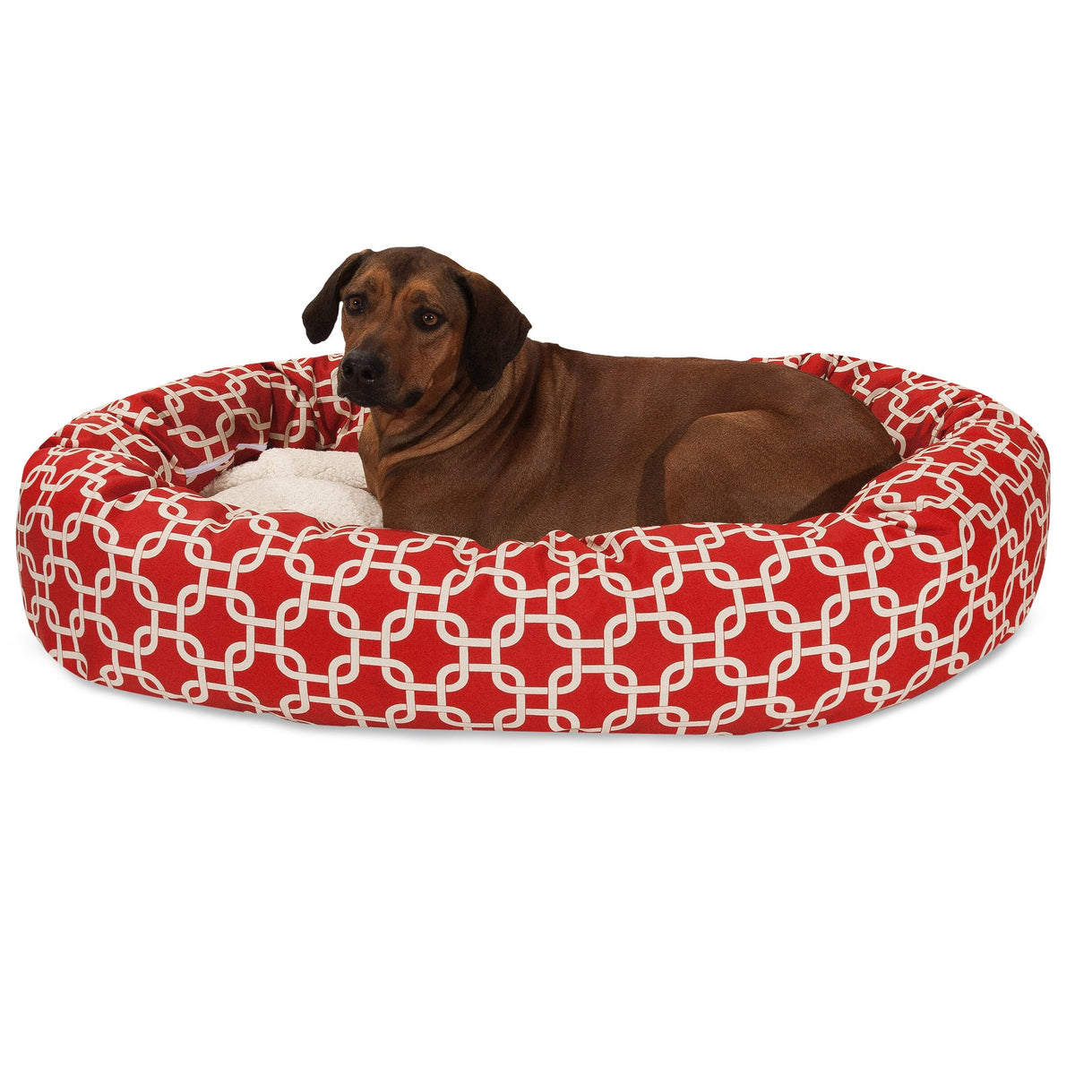 Majestic Pet Cama redonda Sherpa para descanso cómodo y suave.
